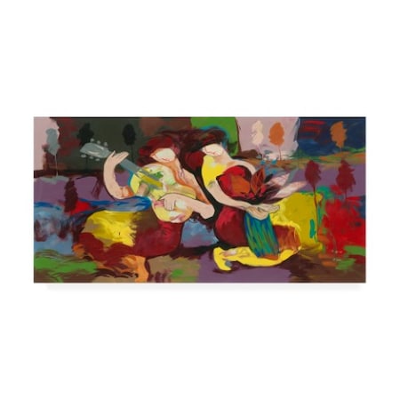 Jessica Acunda 'Pajaros Del Mismo Plumaje ' Canvas Art,16x32